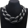Chunky Acrylic Chain Necklace for Women, Matte Black Links with a Short Statement Design - Product view 5