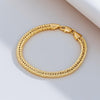 6 mm Mesh Chain Bracelet, Simple Alloy Band in Gold-Tone or Silver-Tone Finish - Product view 1
