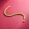 6 mm Mesh Chain Bracelet, Simple Alloy Band in Gold-Tone or Silver-Tone Finish - Product view 4