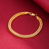 6 mm Mesh Chain Bracelet, Simple Alloy Band in Gold-Tone or Silver-Tone Finish - Yellow