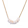 Natural Pearl Beads Chic Necklace Thin Chain Stainless Steel Minimalist Charm Collar Jewelry Women - Image 1