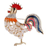 Rooster Brooch Pins, Alloy Zodiac Animal Designs in Gold, Blue and Gunmetal Color Options - Product view 1