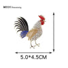 Rooster Brooch Pins, Alloy Zodiac Animal Designs in Gold, Blue and Gunmetal Color Options - J901 gold