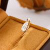 Feather Open Ring, Silver-Plated Copper with Bead End, Adjustable
