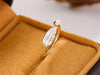 Feather Open Ring, Silver-Plated Copper with Bead End, Adjustable