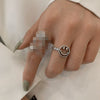 Open Ring for Women, Assorted Silver-Tone Geometric, Heart, Chain and Sculpted Band Designs