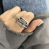 Open Ring for Women, Assorted Silver-Tone Geometric, Heart, Chain and Sculpted Band Designs