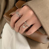 Open Ring for Women, Assorted Silver-Tone Geometric, Heart, Chain and Sculpted Band Designs
