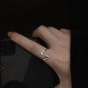 Open Ring for Women, Assorted Silver-Tone Geometric, Heart, Chain and Sculpted Band Designs