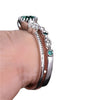 Two-Piece Ring Set, Silver-Tone Metal with Colored and Clear Accents, Blue, Green or Purple