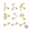 1/9pcs Surgical Steel Helix Earrings for Women Conch Tragus Butterfly Flower Ear Piercing Dainty Jewel - Image 1