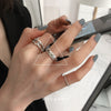Open Ring for Women, Assorted Silver-Tone Heart, Chain, Textured and Geometric Designs