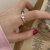 Open Ring for Women, Assorted Silver-Tone Heart, Chain, Textured and Geometric Designs