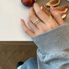 Open Ring for Women, Assorted Silver-Tone Heart, Chain, Textured and Geometric Designs