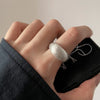Open Ring for Women, Assorted Silver-Tone Heart, Chain, Textured and Geometric Designs
