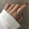 Open Ring for Women, Assorted Silver-Tone Heart, Chain, Textured and Geometric Designs