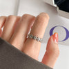 Open Ring for Women, Assorted Silver-Tone Heart, Chain, Textured and Geometric Designs