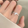 Open Ring for Women, Assorted Silver-Tone Heart, Chain, Textured and Geometric Designs