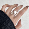 Open Ring for Women, Assorted Silver-Tone Heart, Chain, Textured and Geometric Designs