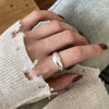 Open Ring for Women, Assorted Silver-Tone Heart, Chain, Textured and Geometric Designs