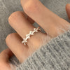 Open Ring for Women, Assorted Silver-Tone Heart, Chain, Textured and Geometric Designs