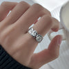Open Ring for Women, Assorted Silver-Tone Heart, Chain, Textured and Geometric Designs