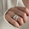 Open Ring for Women, Assorted Silver-Tone Heart, Chain, Textured and Geometric Designs