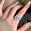 Open Ring for Women, Assorted Silver-Tone Heart, Chain, Textured and Geometric Designs