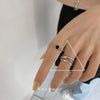 Open Ring for Women, Assorted Silver-Tone Heart, Chain, Textured and Geometric Designs
