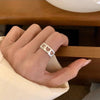 Open Ring for Women, Assorted Silver-Tone Heart, Chain, Textured and Geometric Designs