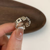 Open Ring for Women, Assorted Silver-Tone Heart, Chain, Textured and Geometric Designs