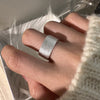 Open Ring for Women, Assorted Silver-Tone Heart, Chain, Textured and Geometric Designs