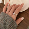 Open Ring for Women, Assorted Silver-Tone Heart, Chain, Textured and Geometric Designs