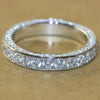 Cubic Zirconia Band Ring, Zinc Alloy with Silver-Tone Finish, Sizes No. 5-11