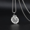 Rotating Number Disc Pendant Necklace, Long Titanium Steel Chain with Sparkling Geometric Pendant - Product view 4