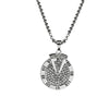 Rotating Number Disc Pendant Necklace, Long Titanium Steel Chain with Sparkling Geometric Pendant - Product view 6