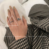 Open Ring for Women, Assorted Silver-Tone Heart, Oval Accent and Layered Band Designs