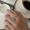 Open Ring for Women, Assorted Silver-Tone Heart, Oval Accent and Layered Band Designs