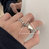 Open Ring for Women, Assorted Silver-Tone Heart, Oval Accent and Layered Band Designs