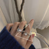 Open Ring for Women, Assorted Silver-Tone Heart, Oval Accent and Layered Band Designs