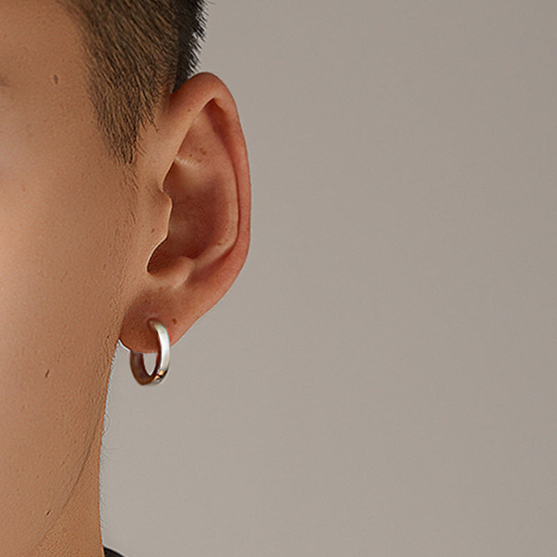 Small Hoop Earrings, Round Minimalist Design, Pair with 6, 8, 9, 10 or 12 mm Inner Diameter Options - Product view 1