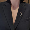 Moon Brooch Pin for Women, Alloy Crescent Design with Pearl-Style and Sparkling Accents, Gold or Silver Tone - Product view 4