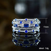 Multi-Row Ring, Copper with Blue or Green Accents, Silver-Tone, Sizes No. 6-10