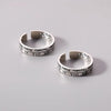 Roman Numeral Open Ring, Silver-Tone Engraved Band for Men and Women