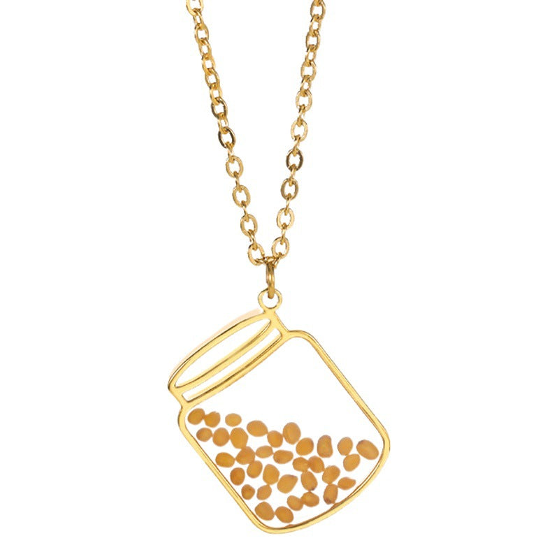Seed Pendant Necklaces, Stainless Steel Frames with Botanical-Inspired Inserts, Assorted Designs - Product view 1