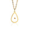 Seed Pendant Necklaces, Stainless Steel Frames with Botanical-Inspired Inserts, Assorted Designs - 3129-Gold