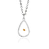 Seed Pendant Necklaces, Stainless Steel Frames with Botanical-Inspired Inserts, Assorted Designs - 3129-Platinum