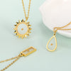Seed Pendant Necklaces, Stainless Steel Frames with Botanical-Inspired Inserts, Assorted Designs - Product view 3