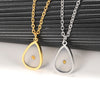 Seed Pendant Necklaces, Stainless Steel Frames with Botanical-Inspired Inserts, Assorted Designs - Product view 5