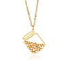 Seed Pendant Necklaces, Stainless Steel Frames with Botanical-Inspired Inserts, Assorted Designs - 3126-Gold